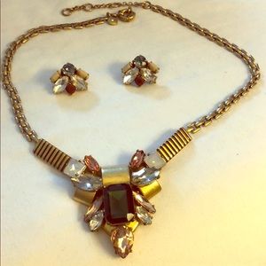 J Crew Jewel Necklace and Earrings Set
